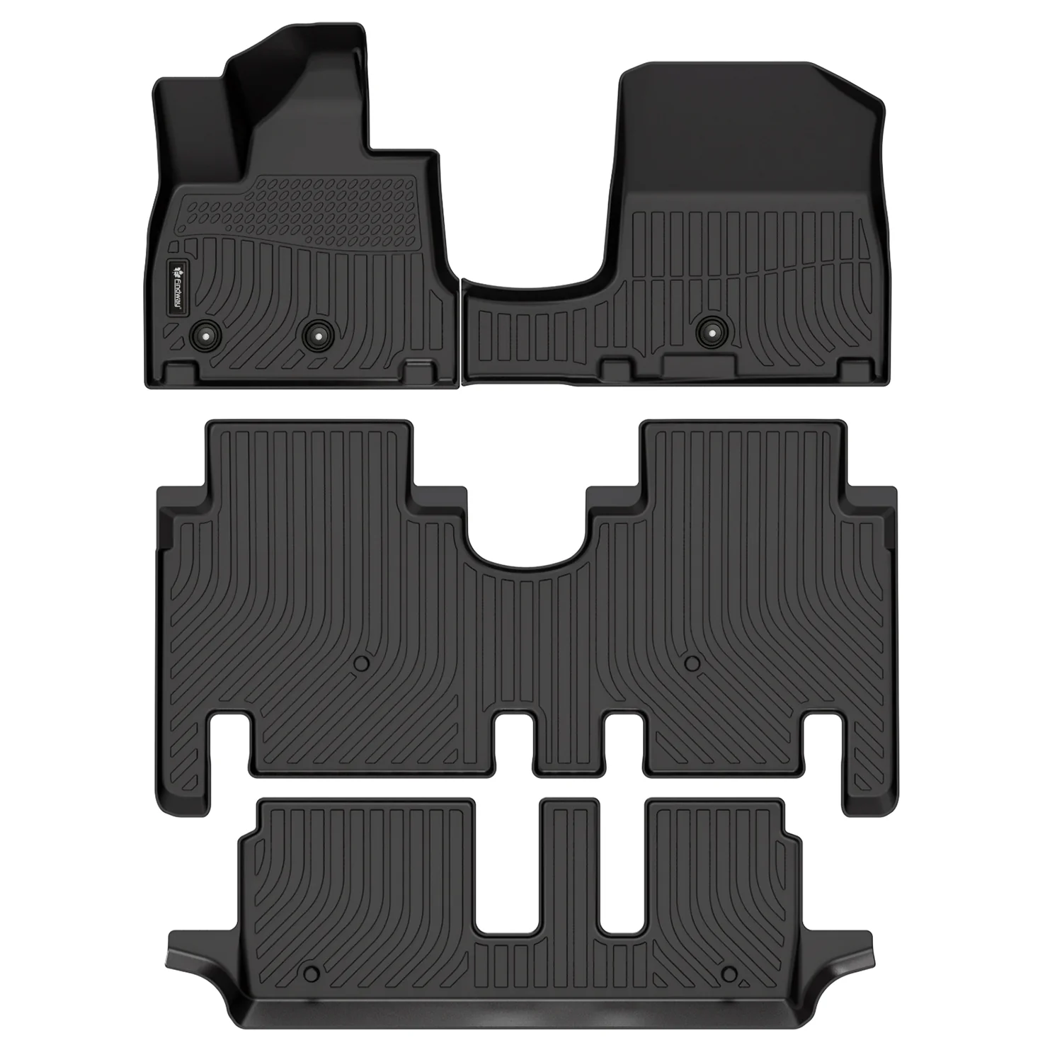 Findway F100 3D Car Floor Mat / Liner (1st Row, 2nd Row & 3rd Row) for 2026 Hyundai Ioniq 9 7-Seater - 2869AN