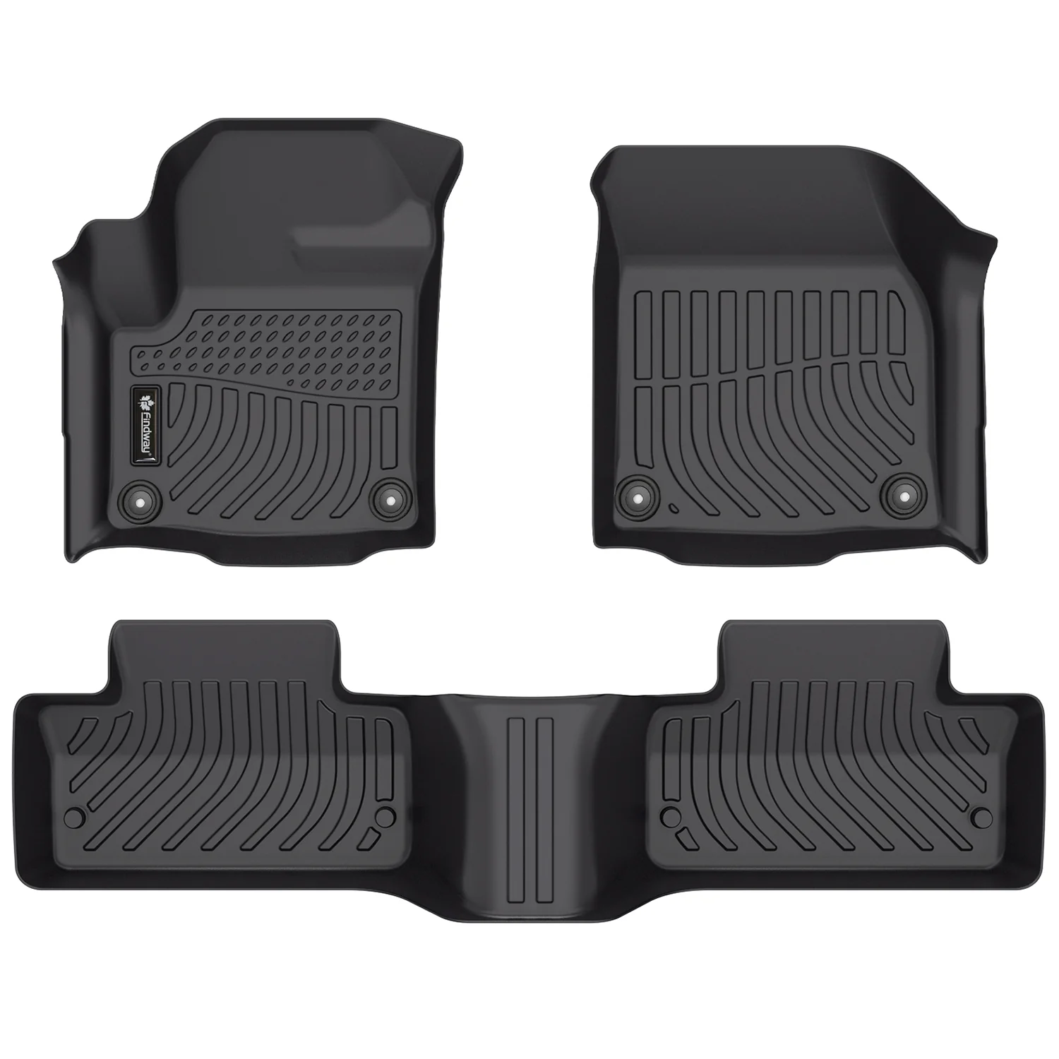Findway F100 3D Car Floor Mat / Liner (1st Row & 2nd Row) for 2012-2019 Range Rover Evoque SUV - 55050N