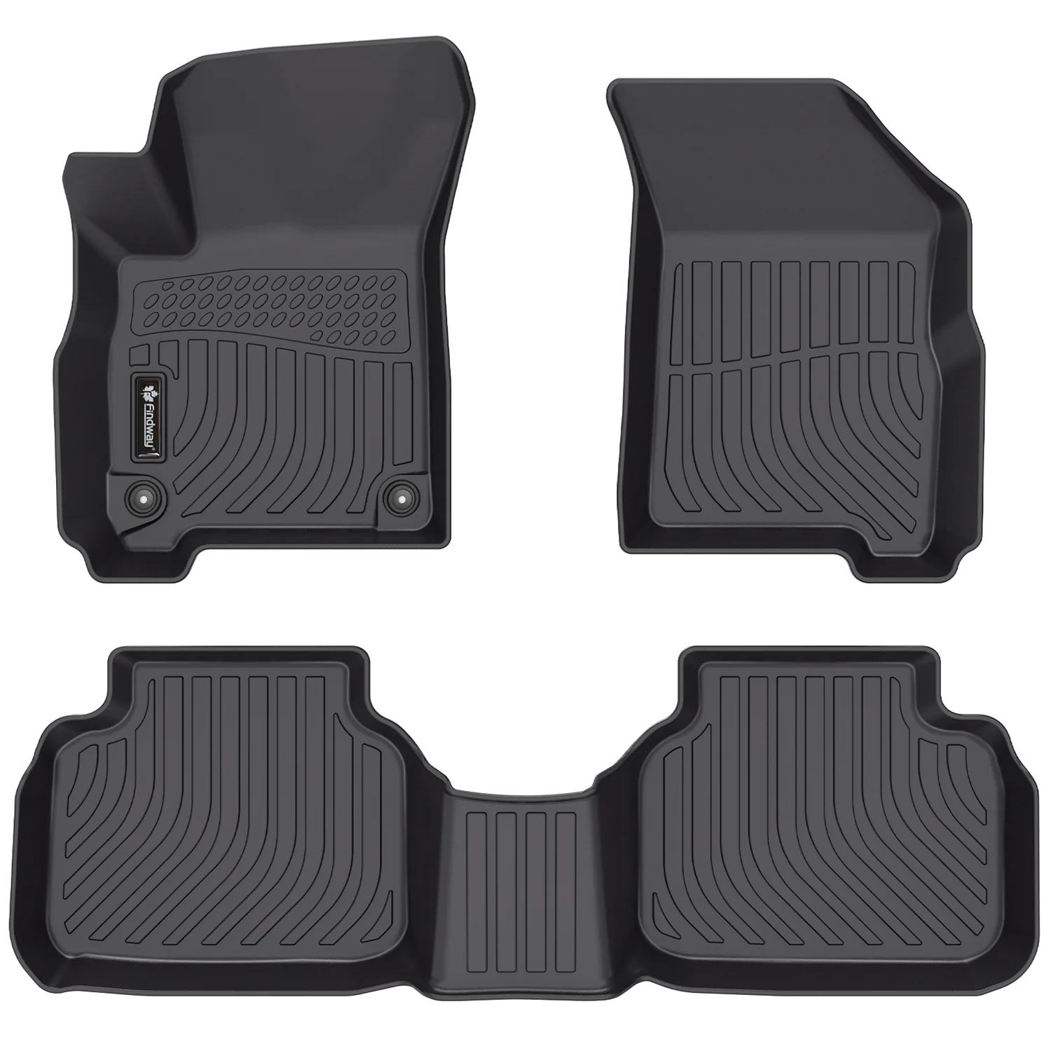 Findway F100 3D Car Floor Mat / Liner (1st Row & 2nd Row) for 2012-2020 Dodge Journey - 19030N