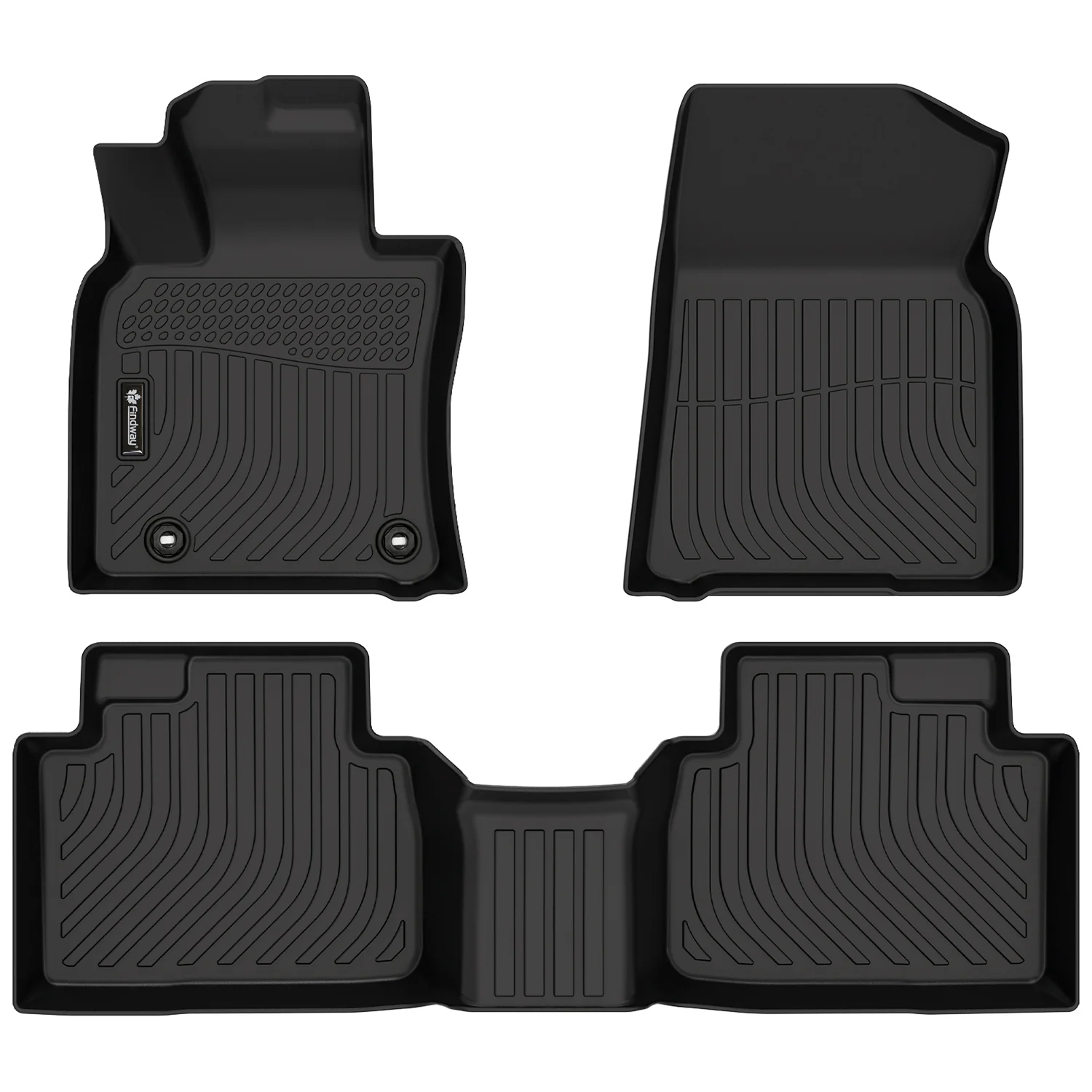 Findway F100 3D Car Floor Mat / Liner (1st Row & 2nd Row) for 2018-2024 Toyota Camry FWD Hybrid - 62290N