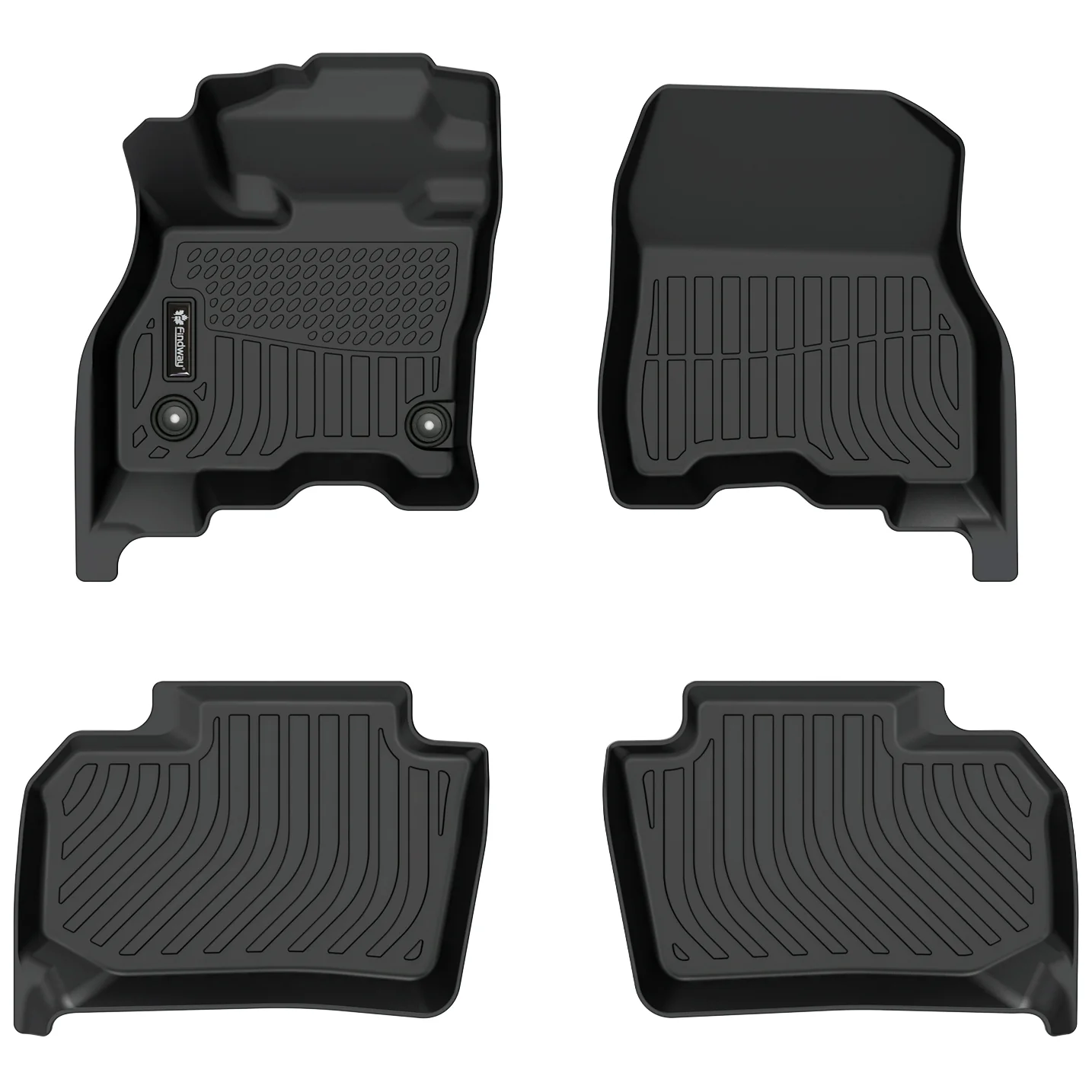 Findway F100 3D Car Floor Mat / Liner (1st Row & 2nd Row) for 2018-2025 Nissan Leaf - 46400N