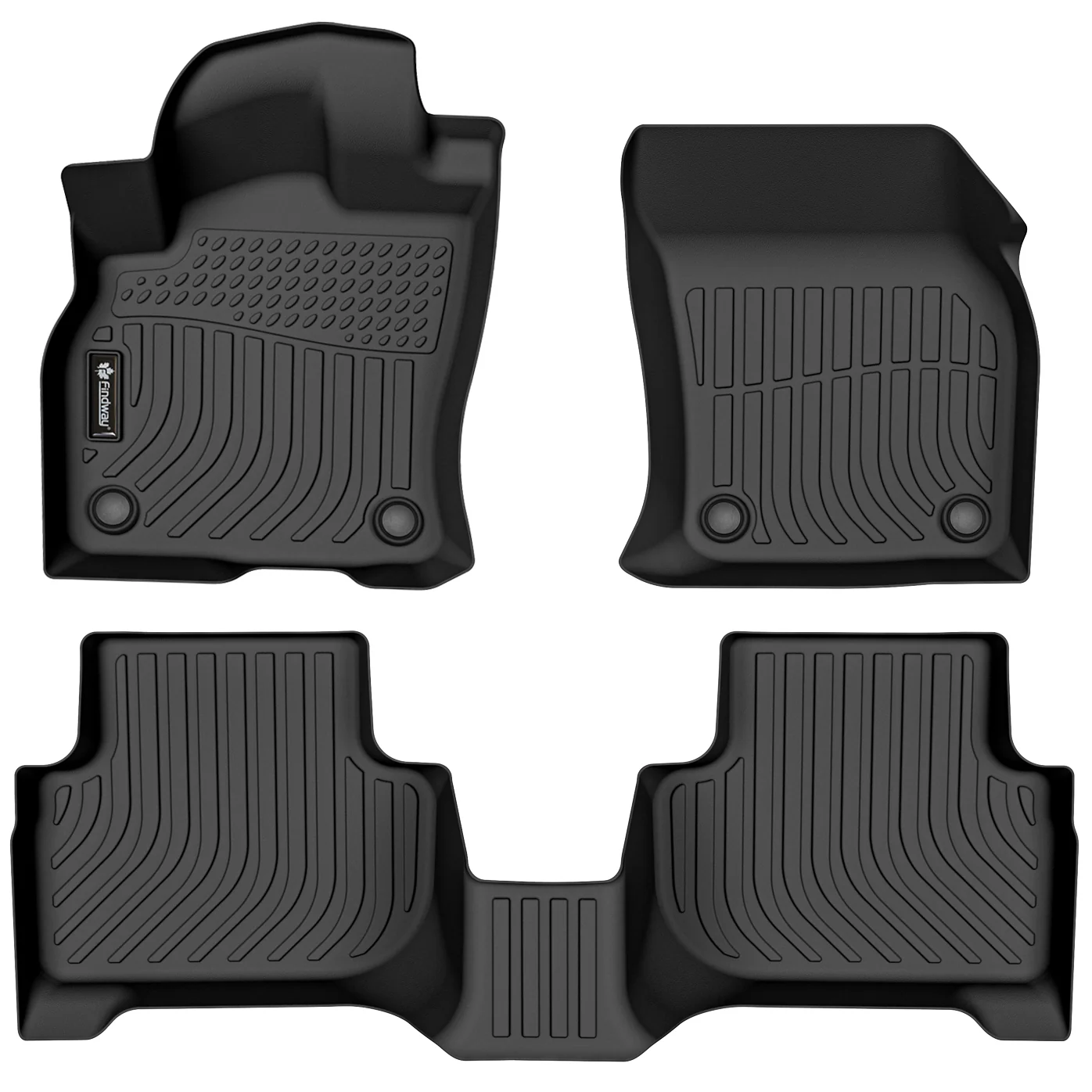 Findway F100 3D Car Floor Mat / Liner (1st Row & 2nd Row) for 2019-2025 Audi Q3 - 06200N