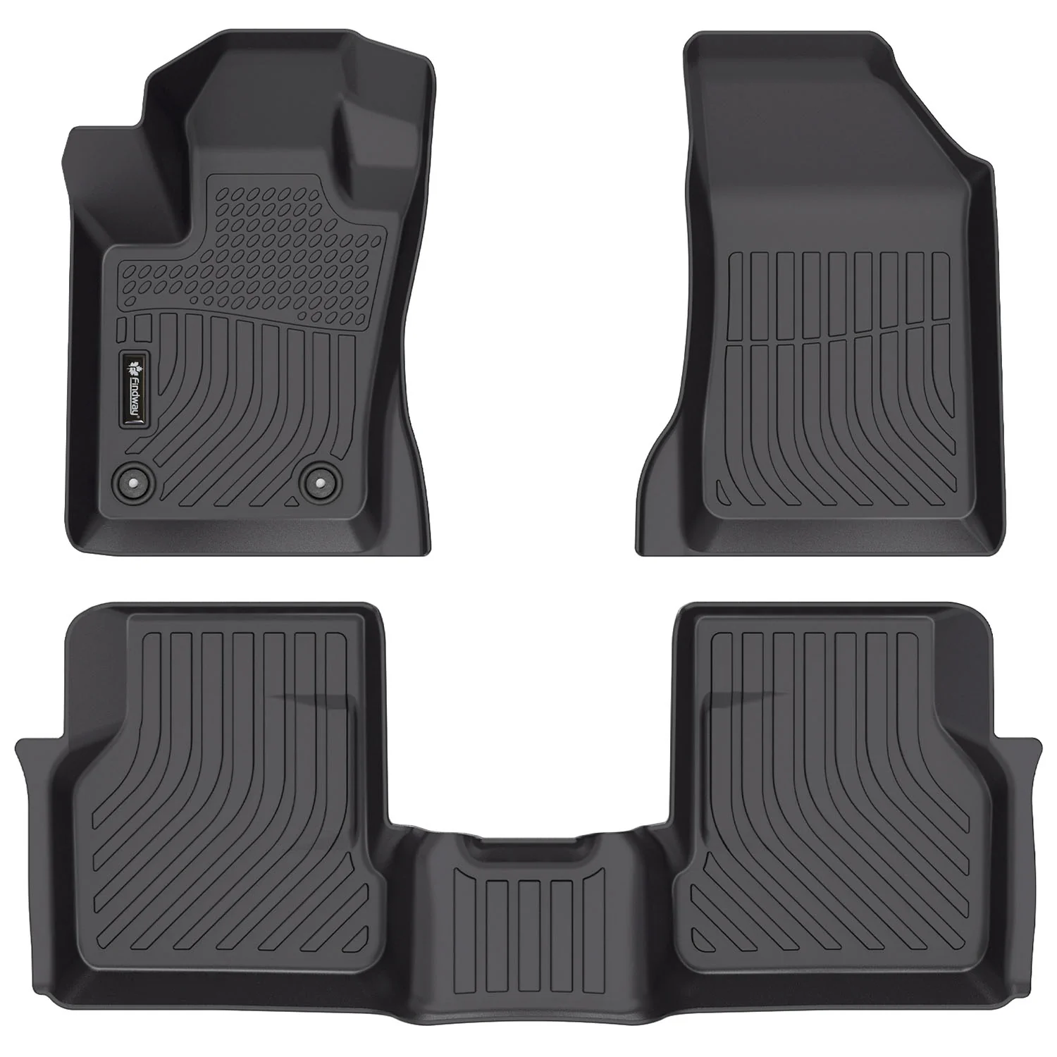 Findway F100 3D Car Floor Mat / Liner (1st Row & 2nd Row) for 2023-2025 Dodge Hornet / 2023-2025 Alfa Romeo Tonale- 19180N