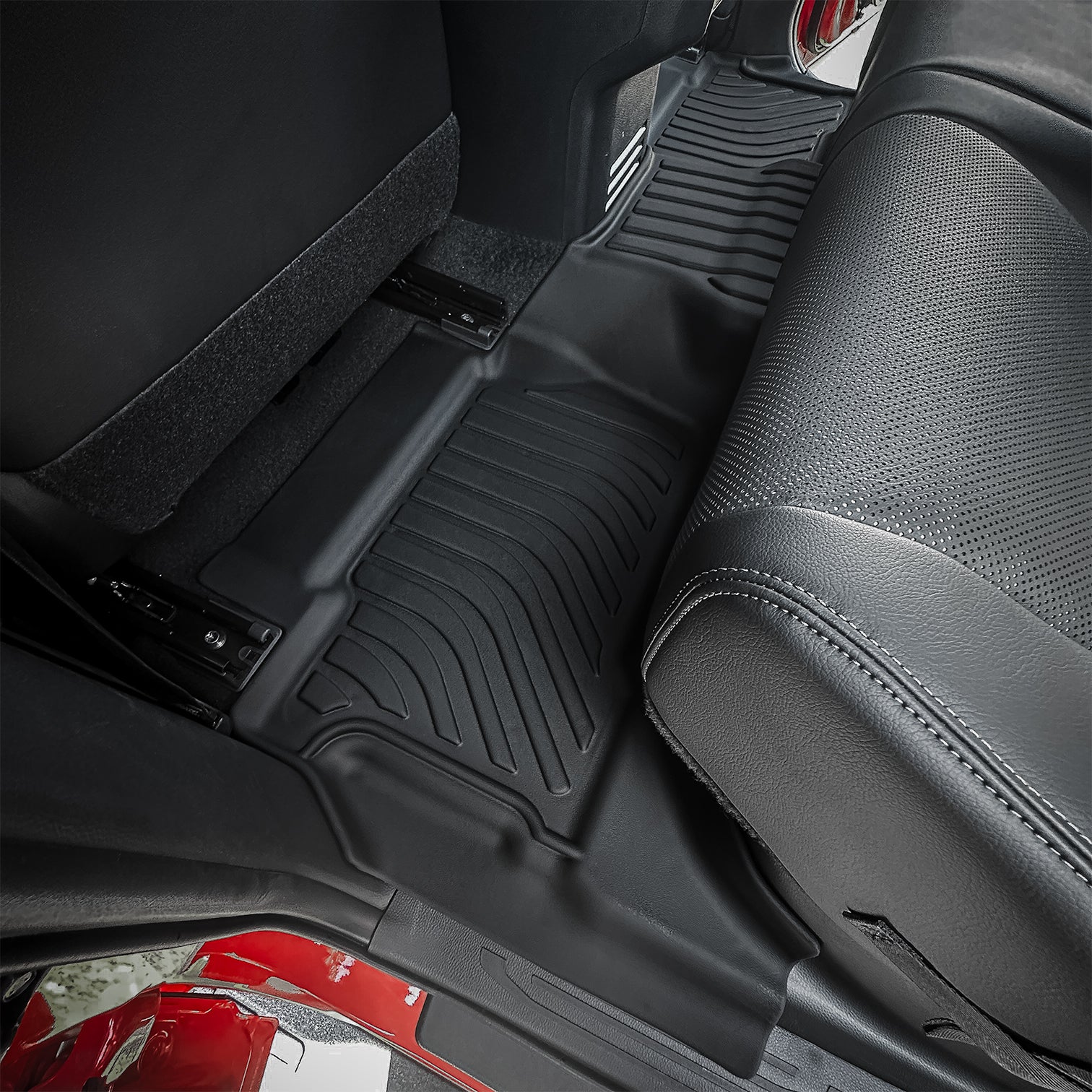 Findway F100 3D Car Floor Mat / Liner (1st Row & 2nd Row) for 2024-2026 Toyota Tacoma Double Cab Automatic Transmission - 62500N - Image 4
