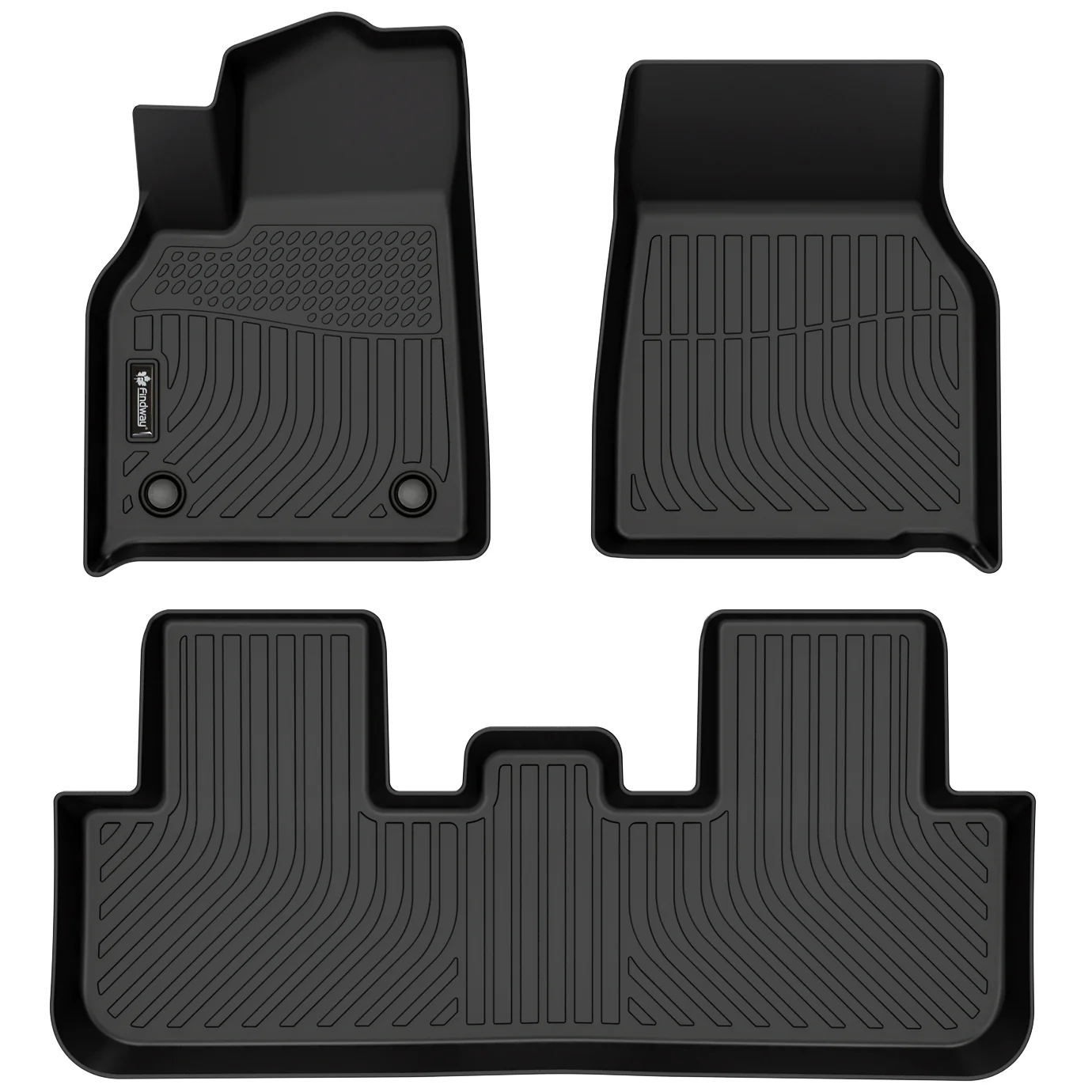Findway F100 3D Car Floor Mat / Liner (1st Row & 2nd Row) for 2026 Tesla Model Y - 65110N