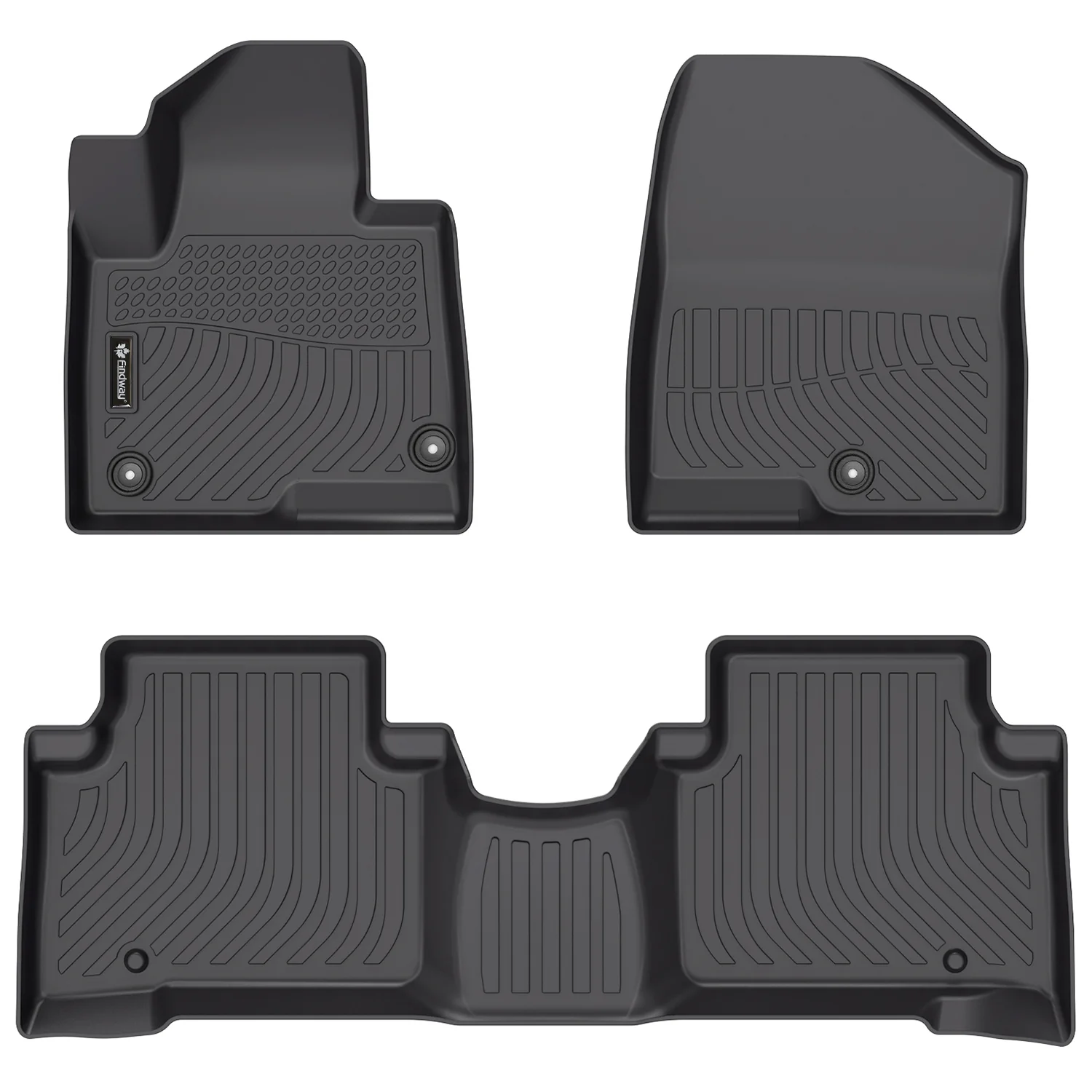 Findway F100 3D Car Floor Mat / Liner (1st Row & 2nd Row) for 2013-2018 Hyundai Santa-Fe Sport - 28200N