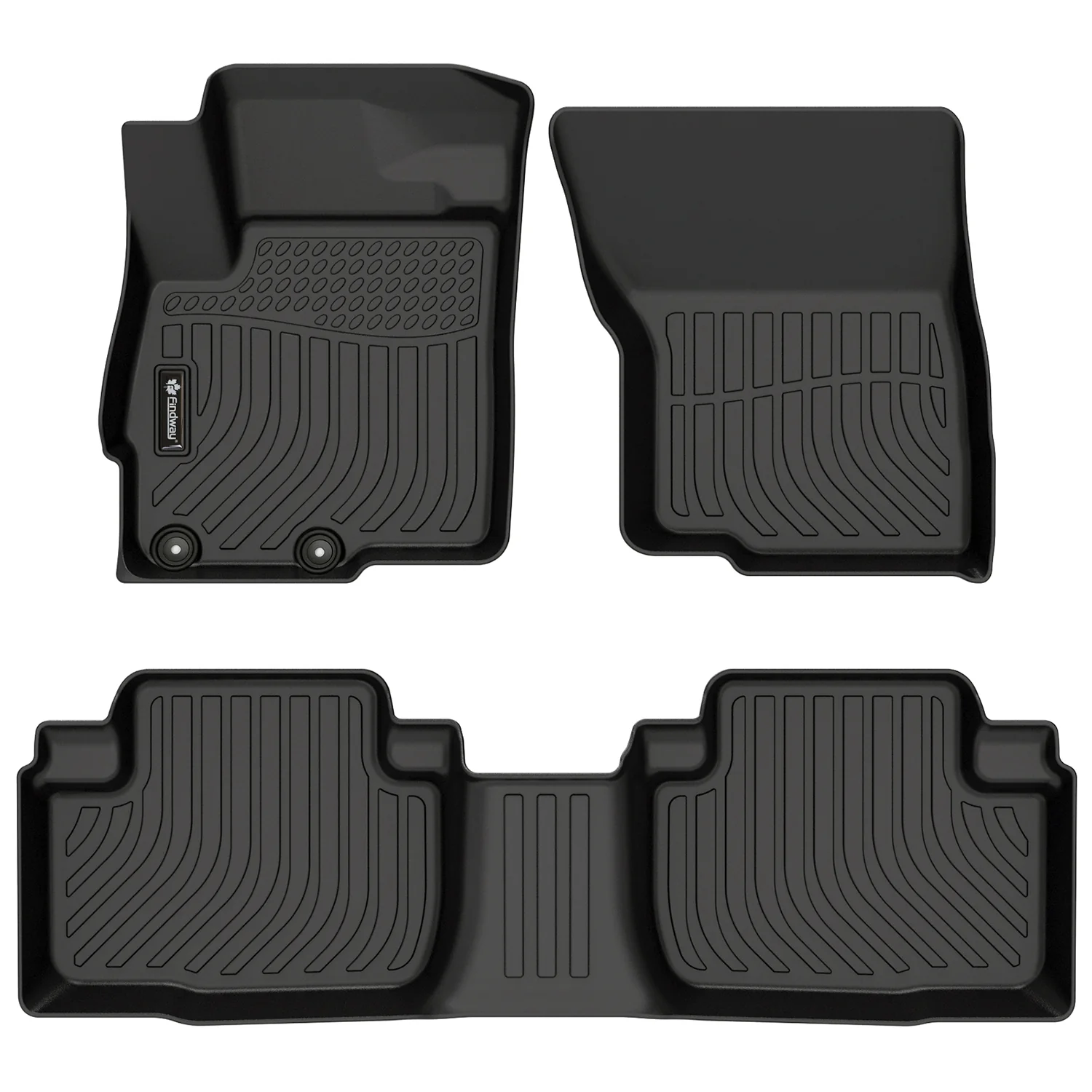 Findway F100 3D Car Floor Mat / Liner (1st Row & 2nd Row) for 2007-2020 Mitsubishi Outlander - 43090N