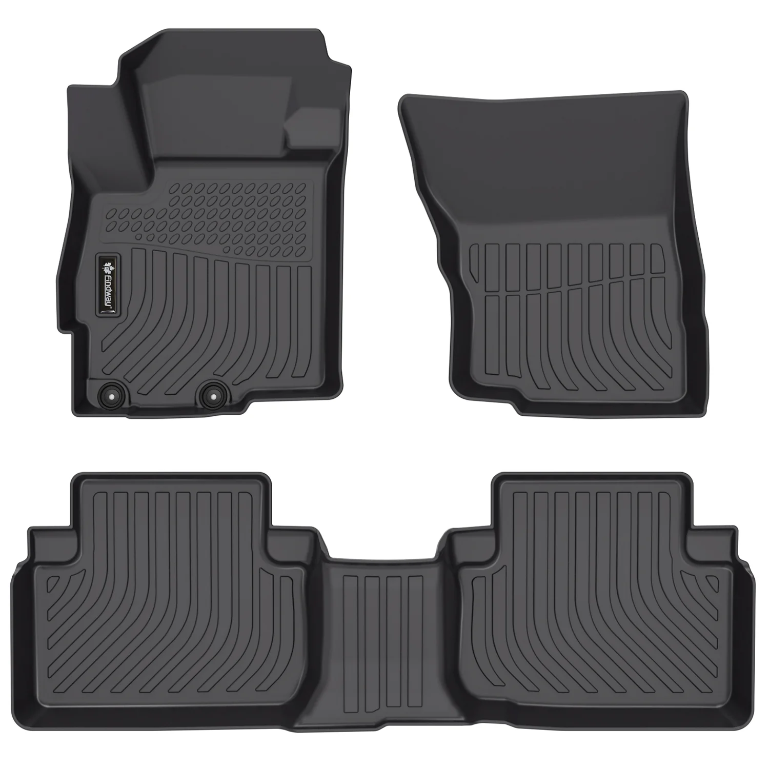 Findway F100 3D Car Floor Mat / Liner (1st Row & 2nd Row) for 2018-2026 Mitsubishi Eclipse Cross - 43100N