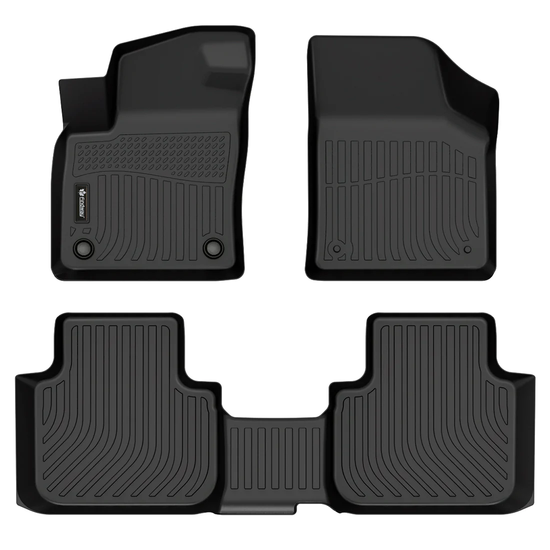 Findway F100 3D Car Floor Mat / Liner (1st Row & 2nd Row) for 2020-2026 Volkswagen Atlas Cross Sport - 63400N