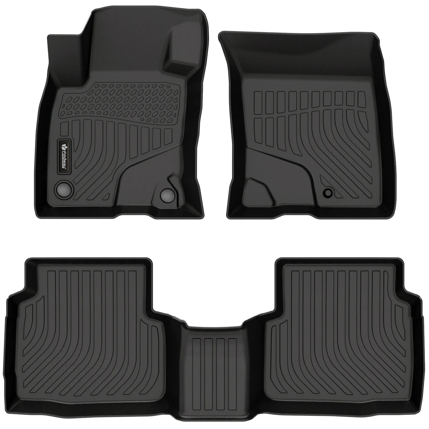 Findway F100 3D Car Floor Mat / Liner (1st Row & 2nd Row) for 2020-2026 Ford Escape Non-Hybrid - 22200N