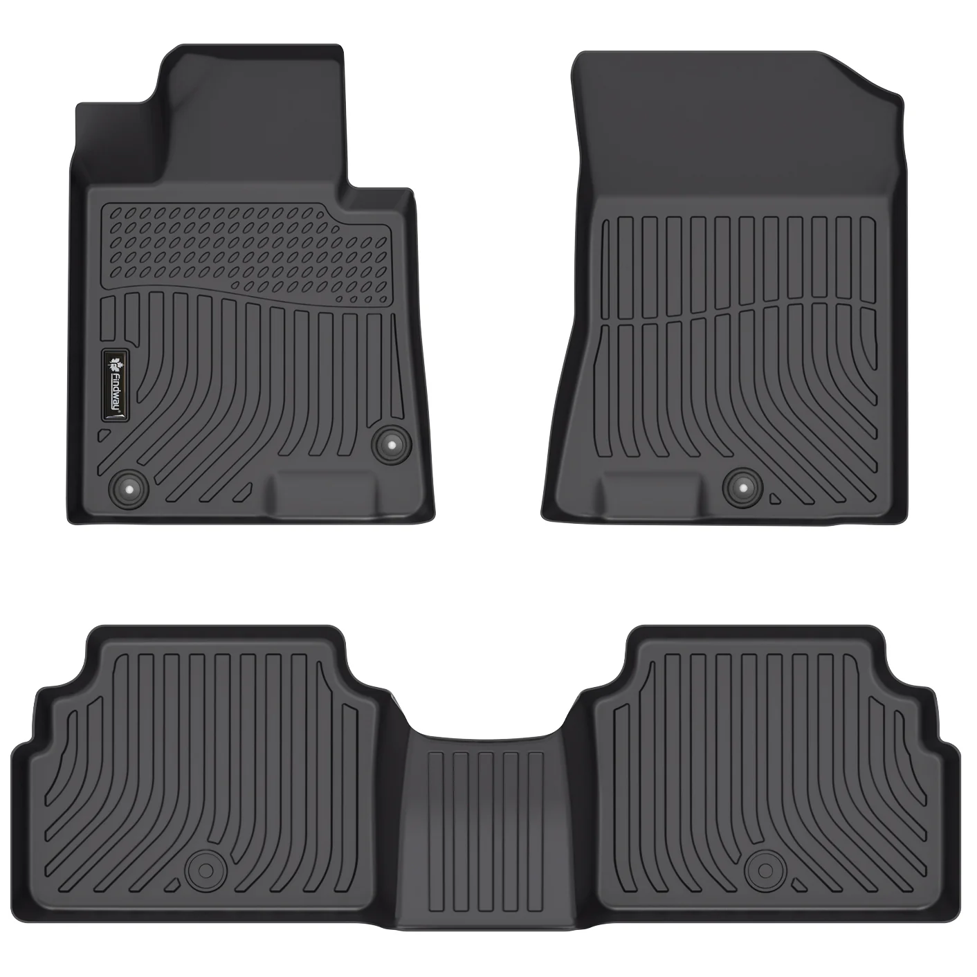 Findway F100 3D Car Floor Mat / Liner (1st Row & 2nd Row) for 2020-2026 Hyundai Sonata FWD Non-Hybrid / 2021-2025 Kia K5 FWD - 28390N