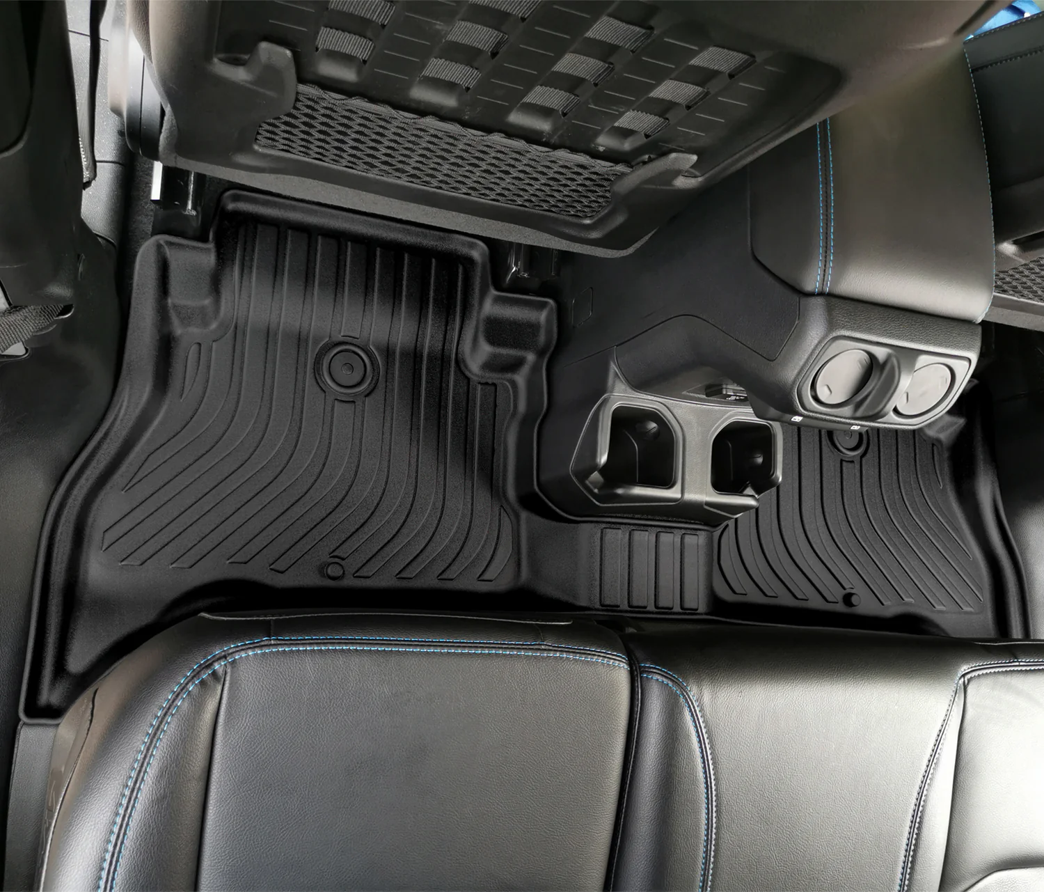 Findway F100 3D Car Floor Mat / Liner (1st Row & 2nd Row) for 2021-2025 Jeep Wrangler 4xe - 33190N - Image 4