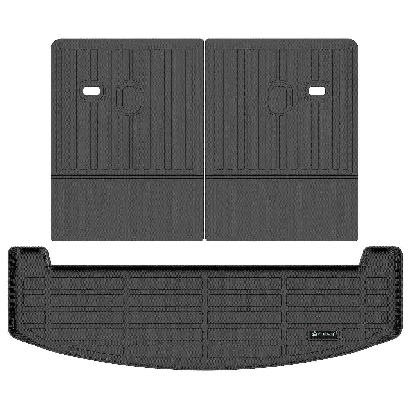 Findway R100+ 3D Cargo Liner & Seatback Protector for 2024-2026 Hyundai Santa-Fe 6/7-Seater / 2024-2025 Hyundai Santa-Fe Hybrid 6/7-Seater - 2859AP
